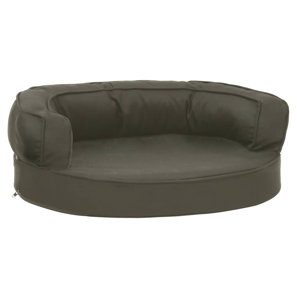 Vidaxl Hundebett Ergonomische Leinen-Look 60x42 cm dunkelgrau