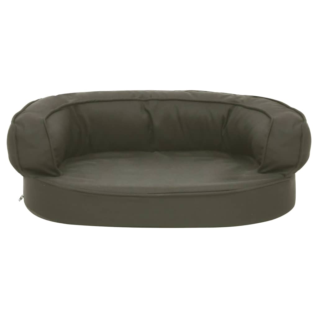 Vidaxl Hundebett Ergonomische Leinen-Look 60x42 cm dunkelgrau