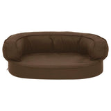 Vidaxl Hundebett Ergonomische Leinen-Look 60x42 cm Braun
