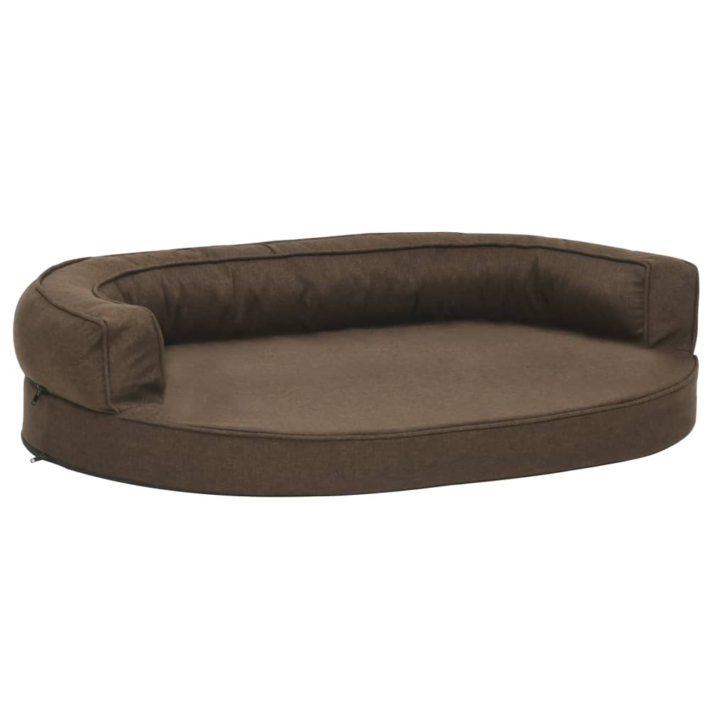 VidaXL dog bed ergonomic linen-look 75x53 cm brown