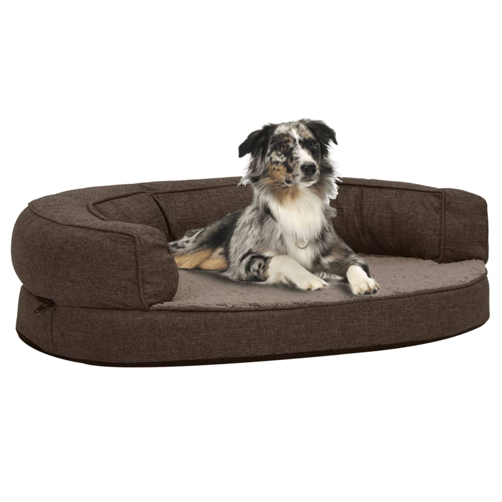 Vidaxl Hond Bettgonomesch Linsen kuckt 75x53 cm Fleece Brown