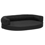 Vidaxl Dog bed ergonomic linen-look 75x53 cm Black