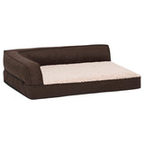 Vidaxl Dog Bed Ergonomic Line-look 60x42 cm Brown