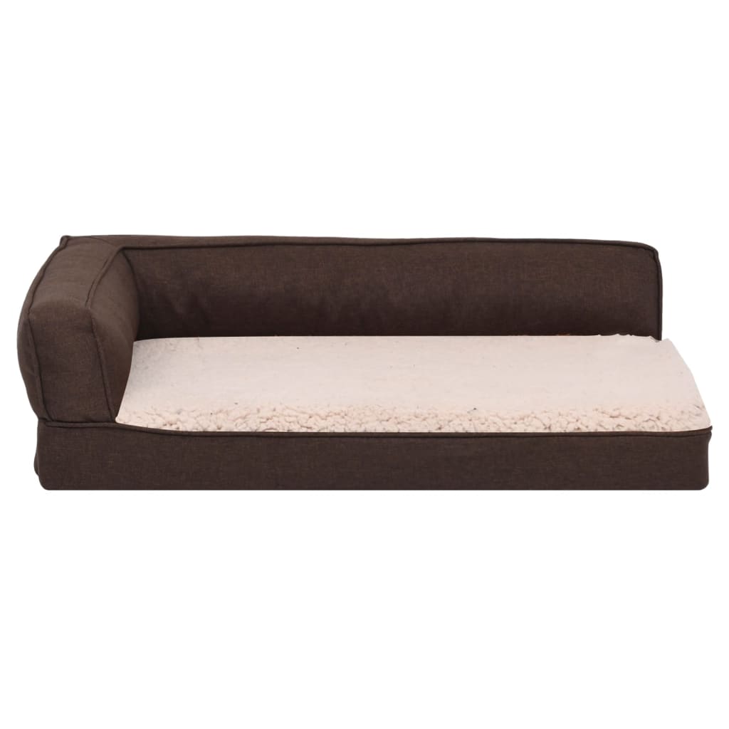 Vidaxl Dog Bed Ergonomic Line-look 60x42 cm Brown