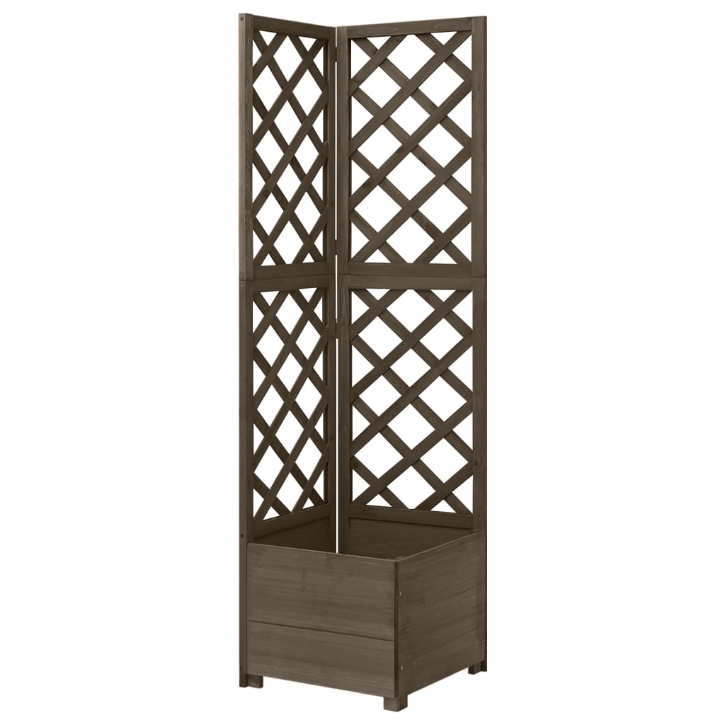 Vidaxl LatwerkPlantenbak Corner Model 40x40x150 cm Čista les siva