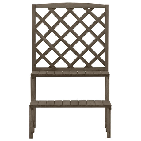 VIDAXL -Pflanzenregal mit SLAT 70x42x115 cm Festes Poring Grau