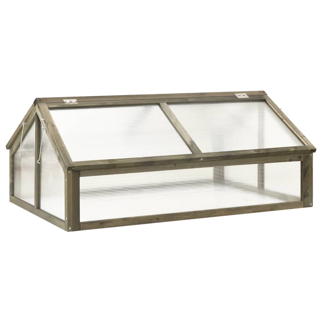 Vidaxl Greenhouse 114x80x50 cm Vurenhout Grau