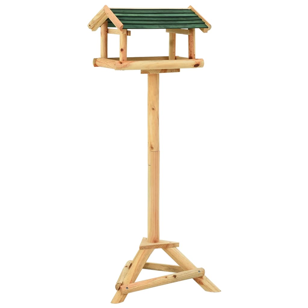 Vidaxl -Vogelfutter mit Standard 37x28x100 cm Festkieferholz