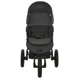 Vidaxl Pram Stahl Anthrazit -ausgelöst