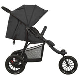 Vidaxl Pram Stahl Anthrazit -ausgelöst