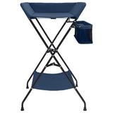 Vidaxl Change Table Iron Navy Blau