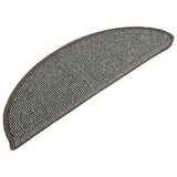 VIDAXL -Treppenmatten 15 ST 56x17x3 cm graue Halbschritte