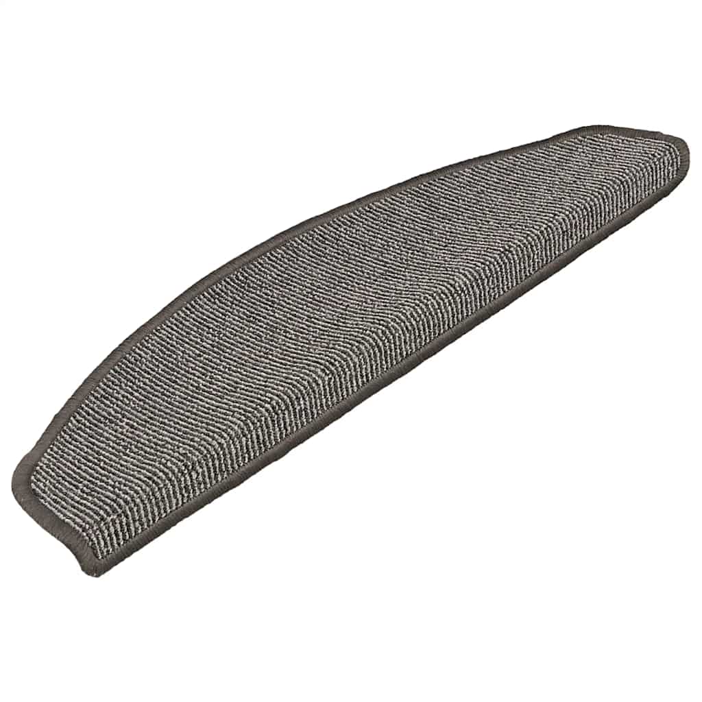 VidaXL Stufenmatten 15 Stk. 65x21x4 cm grau halbrund groß