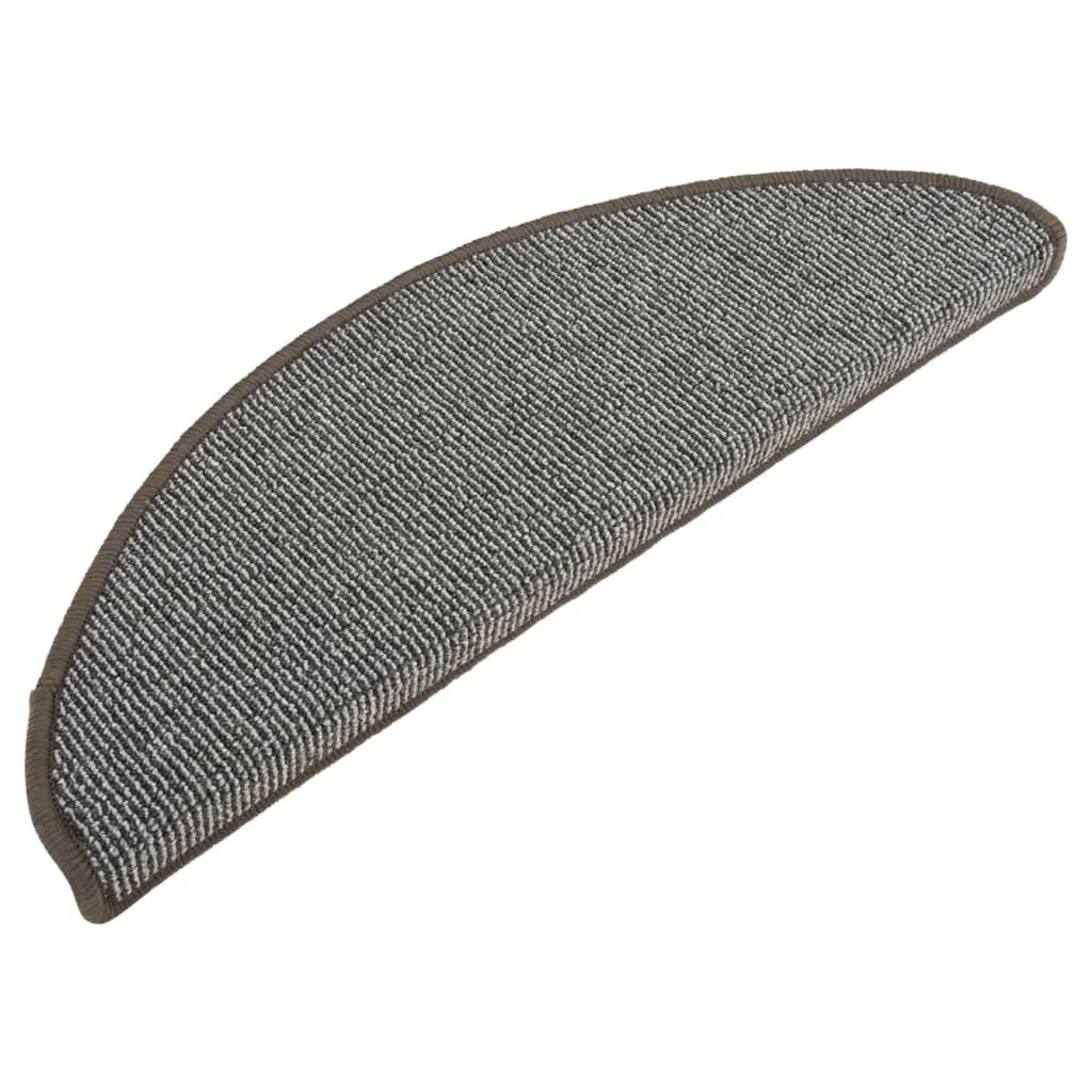 Vidaxl stair mats 15 st 65x21x4 cm gray