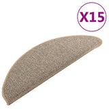 Vidaxl stair mats 15 st 65x21x4 cm gray and brown