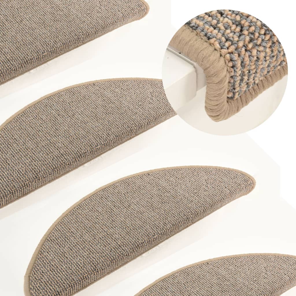 Vidaxl stair mats 15 st 65x21x4 cm gray and brown