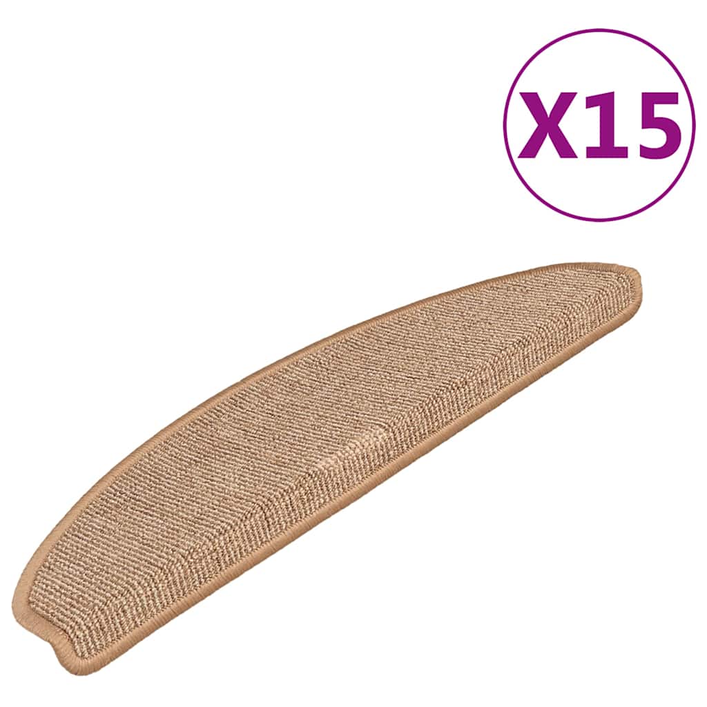 VidaXL Stufenmatten 15 Stück 65x21x4 cm hellbraun