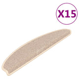 VidaXL Stufenmatten 15 Stück 65x21x4 cm weiß und braun