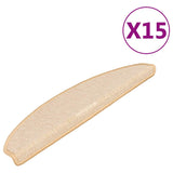 VidaXL Stufenmatten 15 Stück 65x21x4 cm cremefarben