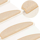 VidaXL Stufenmatten 15 Stück 65x21x4 cm cremefarben
