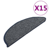 Vidaxl Stair Mats 15 St 56x17x3 cm mørkeblå