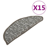 Vidaxl trapmatten 15 st 65x21x4 cm antracietkleurig