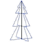 VIDAXL KegelKERSTBOOM 160 LEDs innerhalb und außerhalb von 78x120 cm