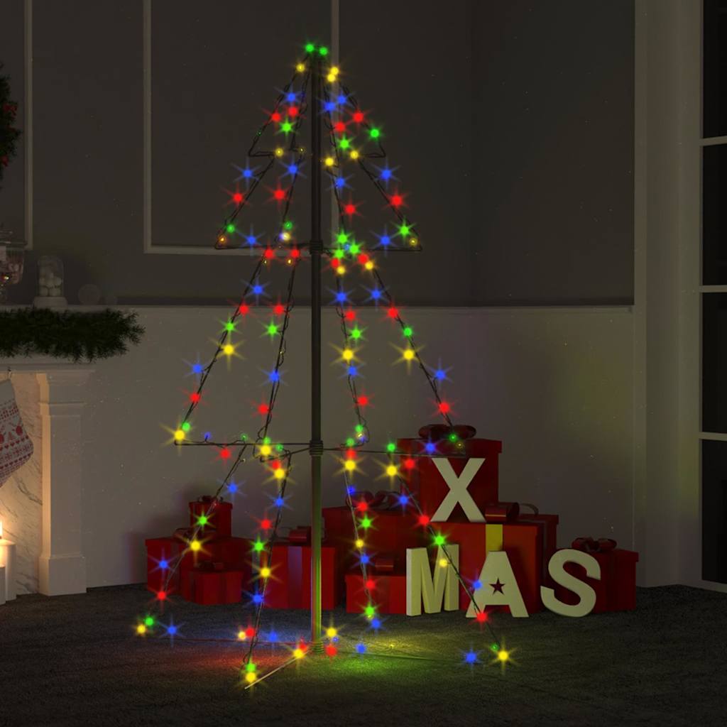 VIDAXL KegelKERSTBOOM 160 LEDs innerhalb und außerhalb von 78x120 cm