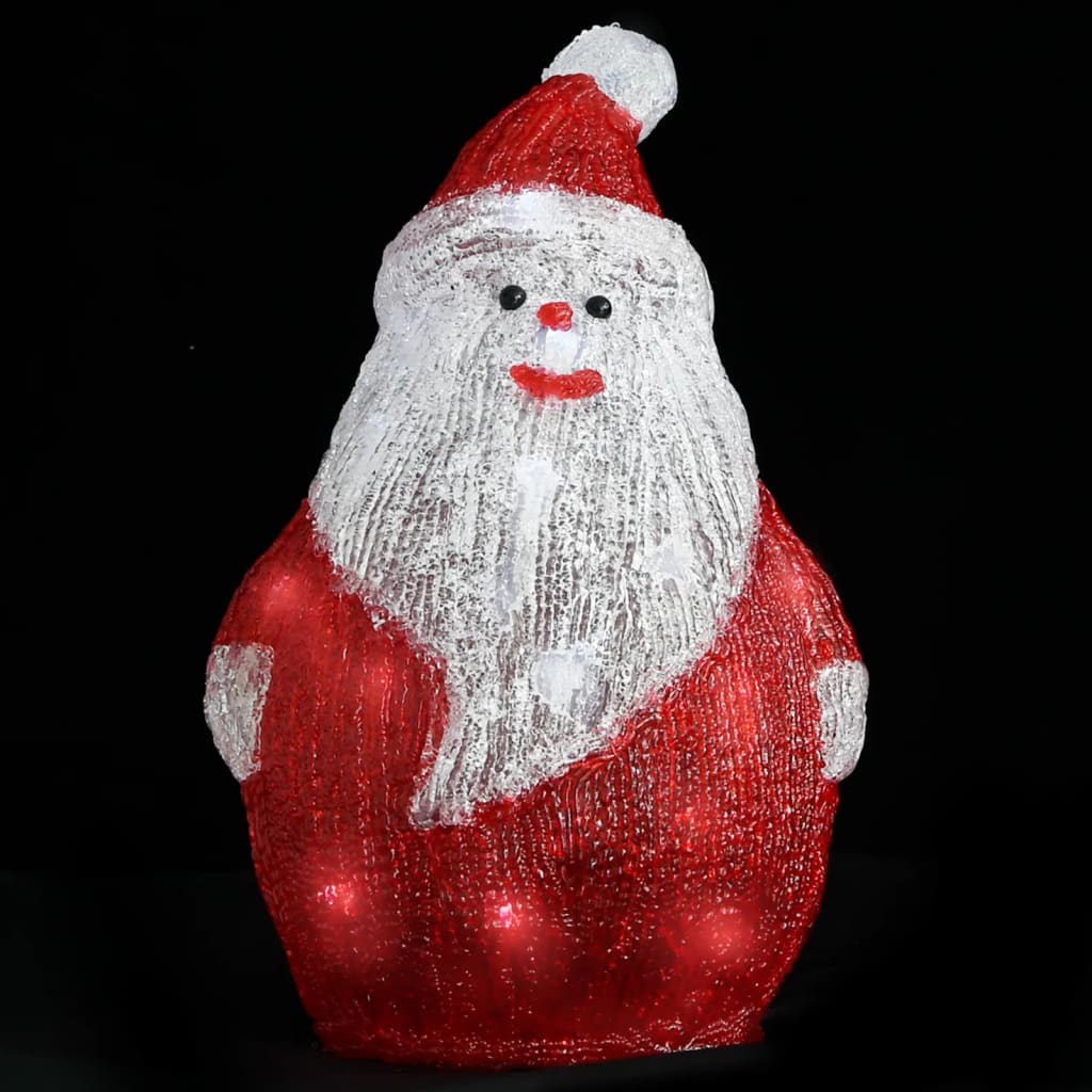 Vidaxl Weihnachten Figur Santa LED innerhalb und außerhalb 28 cm Acryl