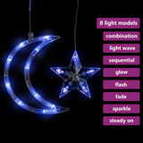 Vidaxl Light Garland Star i Moon Regot Control 138 LED Blue