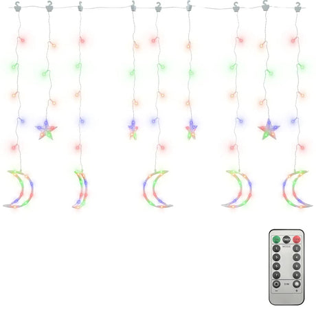 Vidaxl Light Girland Star und Mond 138 LEDs Multi -Colored