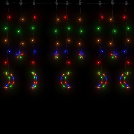 Vidaxl Light Girland Star und Mond 138 LEDs Multi -Colored