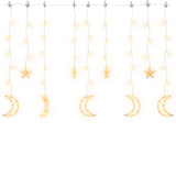 Vidaxx Lichterkette Stern und Mond mit Fernbedienung 345 LEDs warmweiß