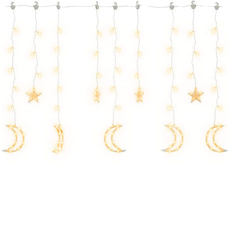 Vidaxx Lichterkette Stern und Mond mit Fernbedienung 345 LEDs warmweiß