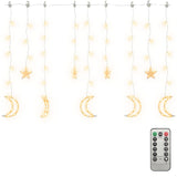 Vidaxx Lichterkette Stern und Mond mit Fernbedienung 345 LEDs warmweiß
