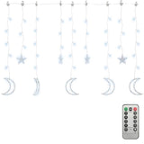 Vidaxl leichte Girlandstern und Mond Fernbedienung 345 LEDs Kalt weiß