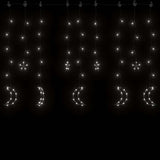 Vidaxl leichte Girlandstern und Mond Fernbedienung 345 LEDs Kalt weiß