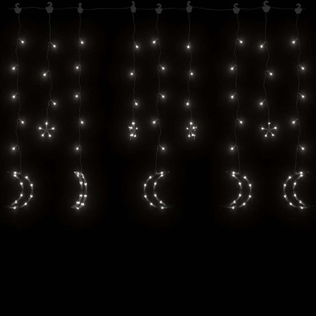 Vidaxl leichte Girlandstern und Mond Fernbedienung 345 LEDs Kalt weiß