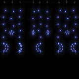 Vidaxl Light Girland Star und Mond Fernbedienung 345 LEDs Blau
