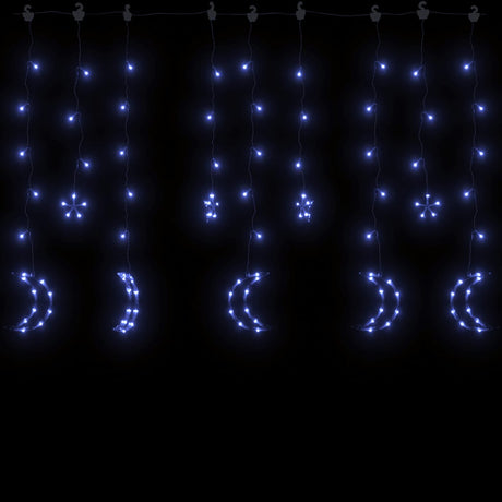 Vidaxl Light Girland Star und Mond Fernbedienung 345 LEDs Blau