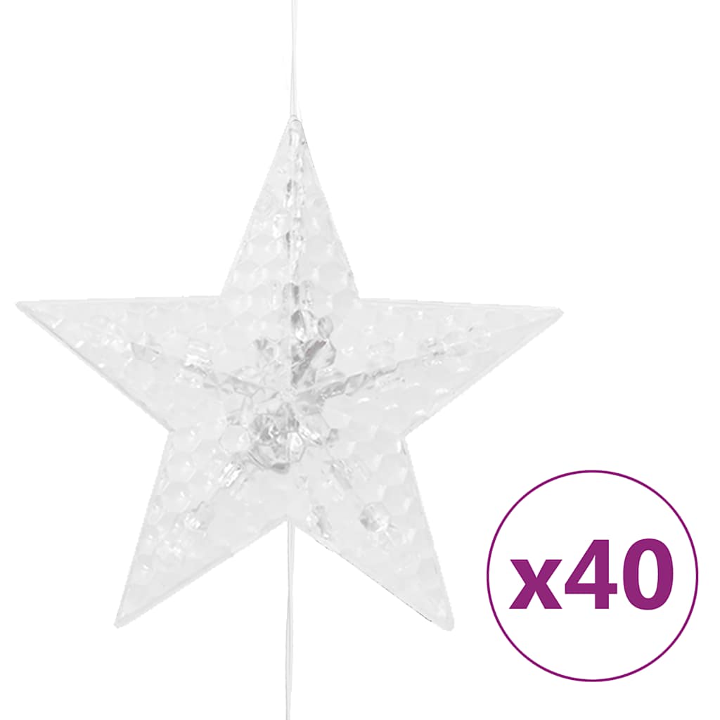 Vidaxl Light Cord Vorhangsterne mit 200 LEDs 8 Funktionen Multi -Colored