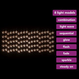 Vidaxl Light Corder Stars mit 500 LEDs und 8 Funktionen warm weiß