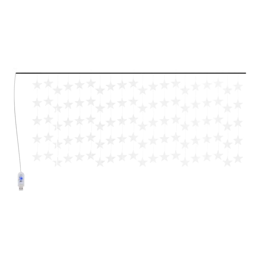 Vidaxl Light Cord Curtain Stars med 500 LED'er 8 funktioner Multi -farvet