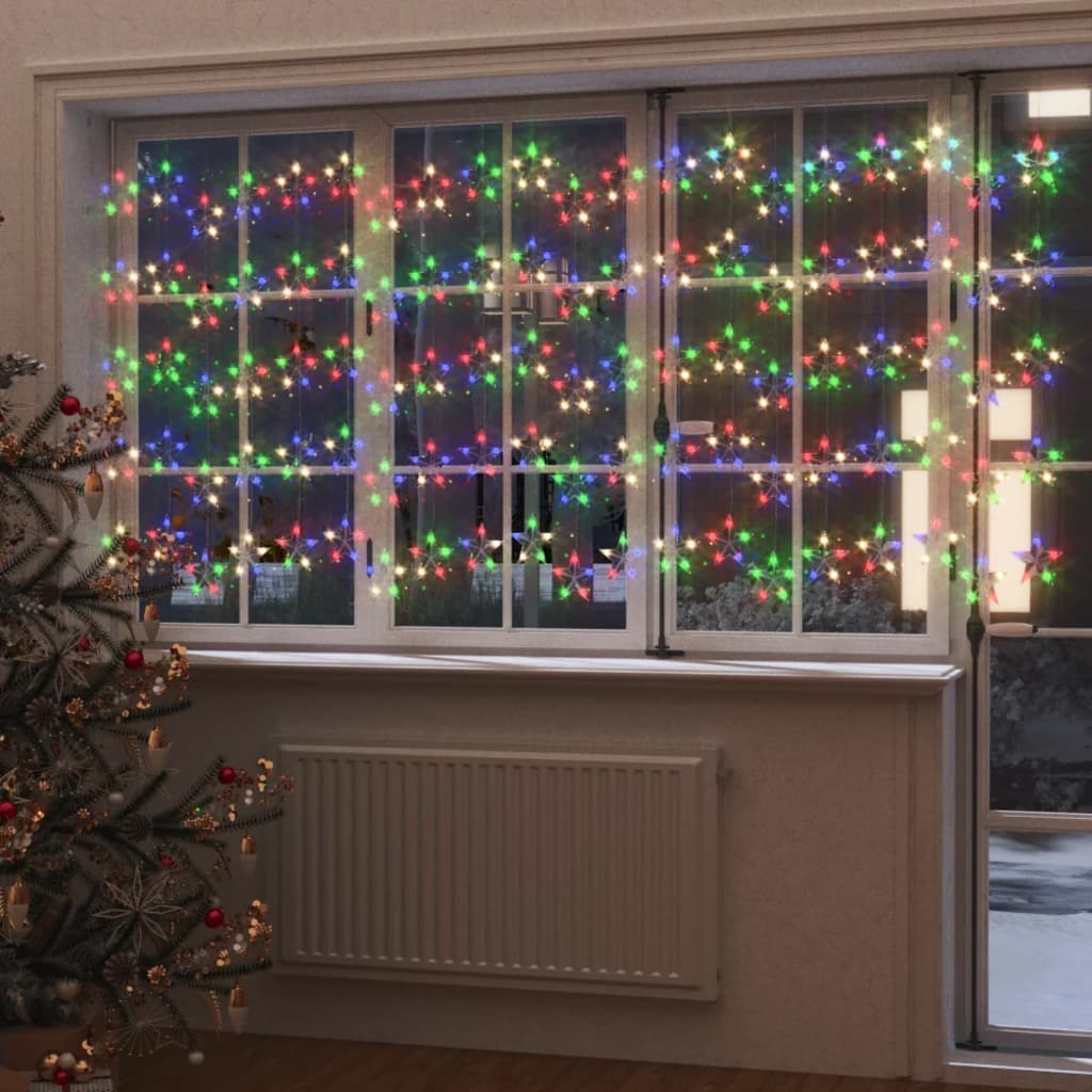 Vidaxl Light Cord Curtain Stars med 500 LED'er 8 funktioner Multi -farvet