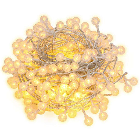 VidaXL Lichterkabel mit 200 LEDs, 8 Funktionen, warmweiß, 20 m