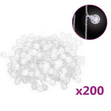 VidaXL Lichterkabel mit 200 LEDs, 8 Funktionen, kaltweiß, 20 m