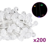 Vidaxl -Lichtkabel mit 200 LEDs 8 Funktionen Multi -Colored 20 m