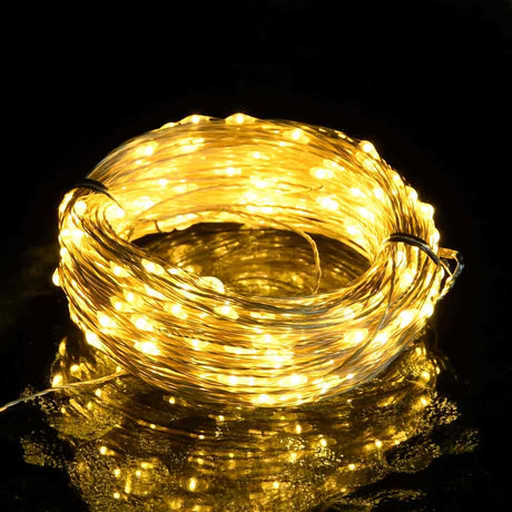VidaXL-Lichtkabel mit 400 microLEDs warmweiß 8 Funktionen 40 m