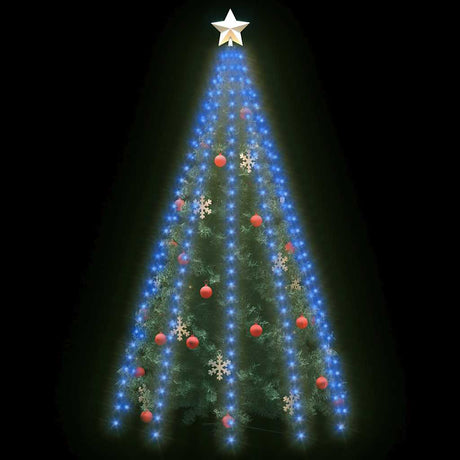 Vidaxl Weihnachtsbaumbeleuchtung mit 250 LEDs Blaues Netz 250 cm