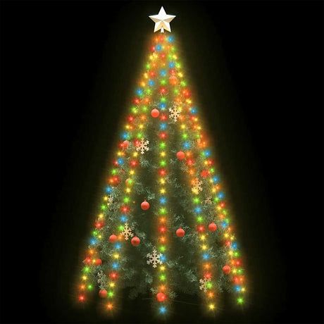 Vidaxx Weihnachtsbaumbeleuchtung mit 250 LEDs, mehrfarbiges Netz, 250 cm